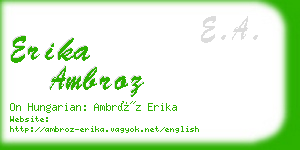 erika ambroz business card